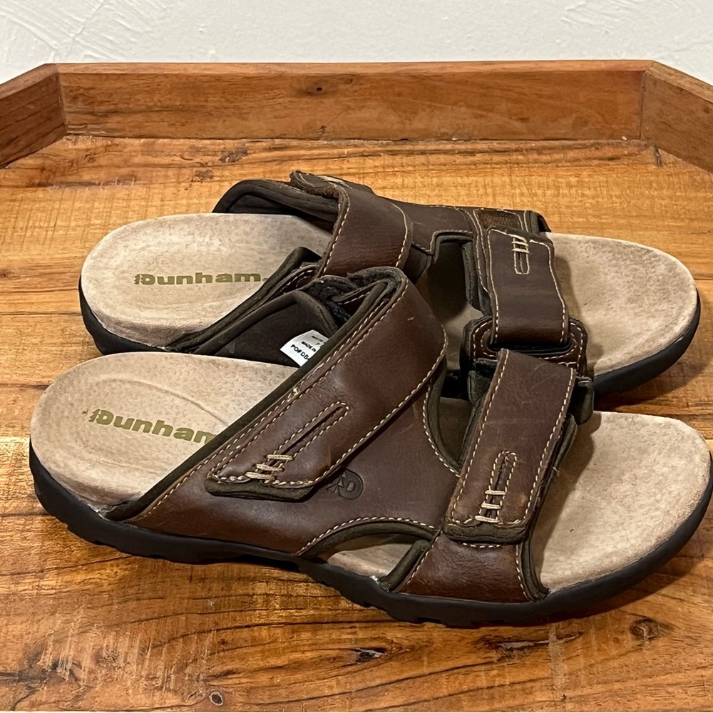 Dunham Mens Brown Slides Size 7 Sandal